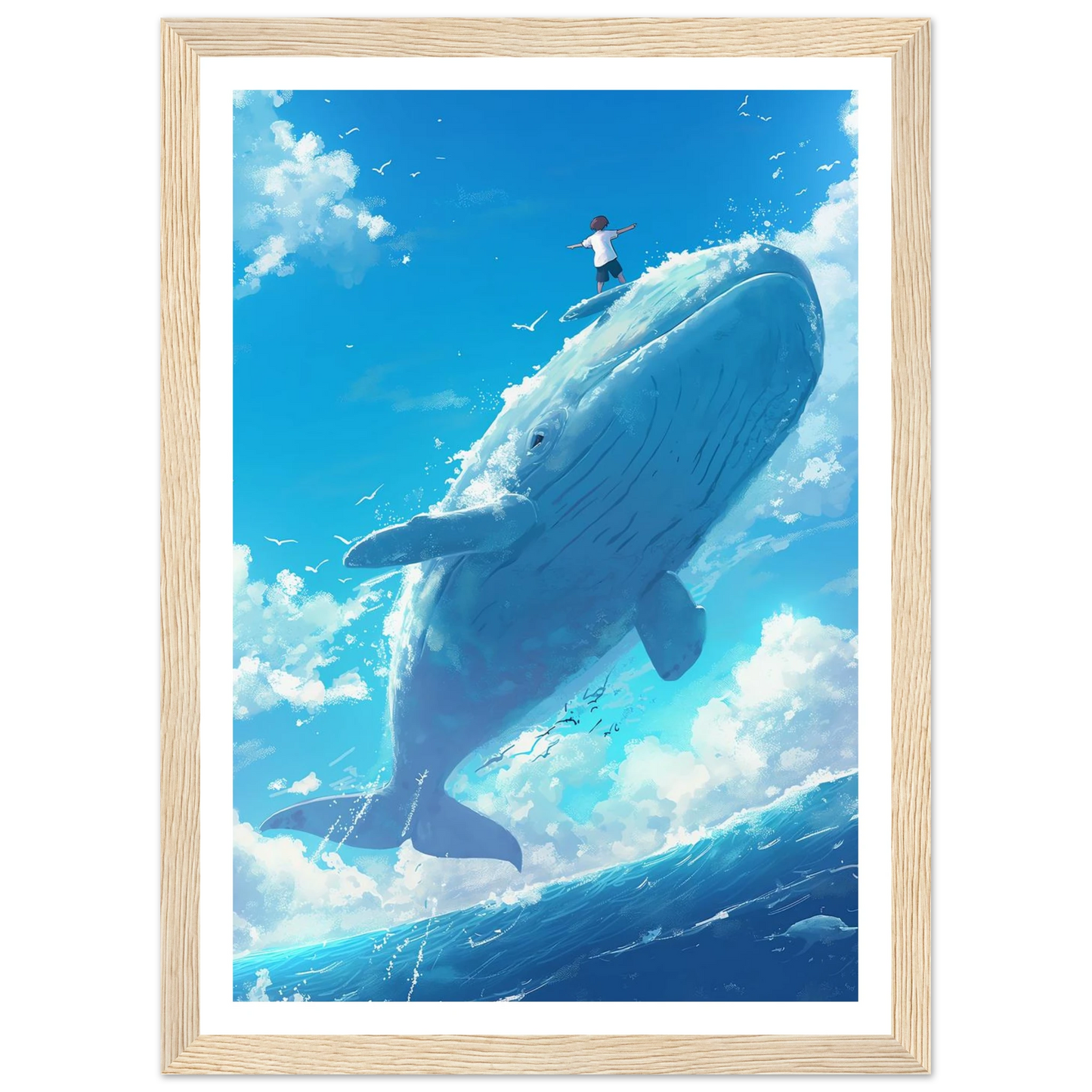 Surfing Whale - Poster - Arthena