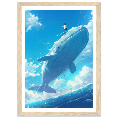 Surfing Whale - Poster - Arthena