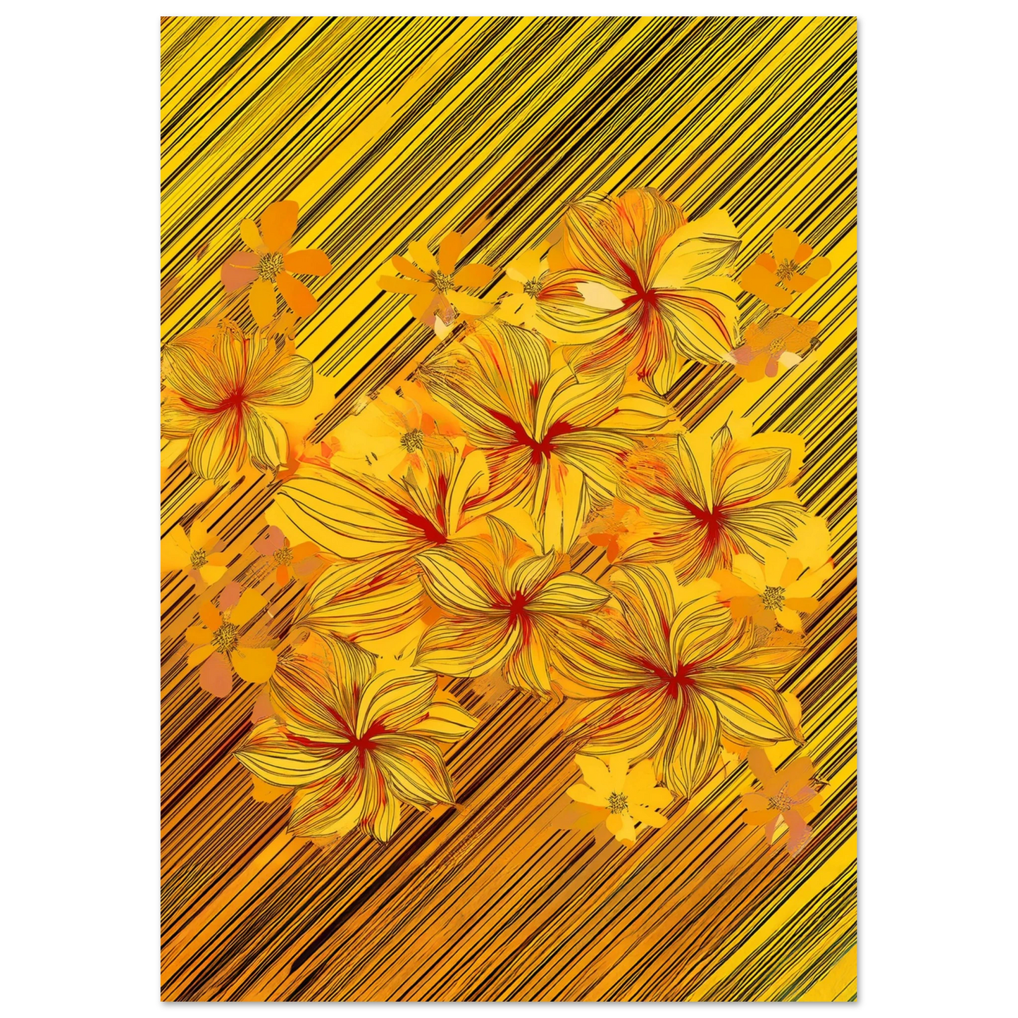 Golden Blossoms - Poster - Arthena