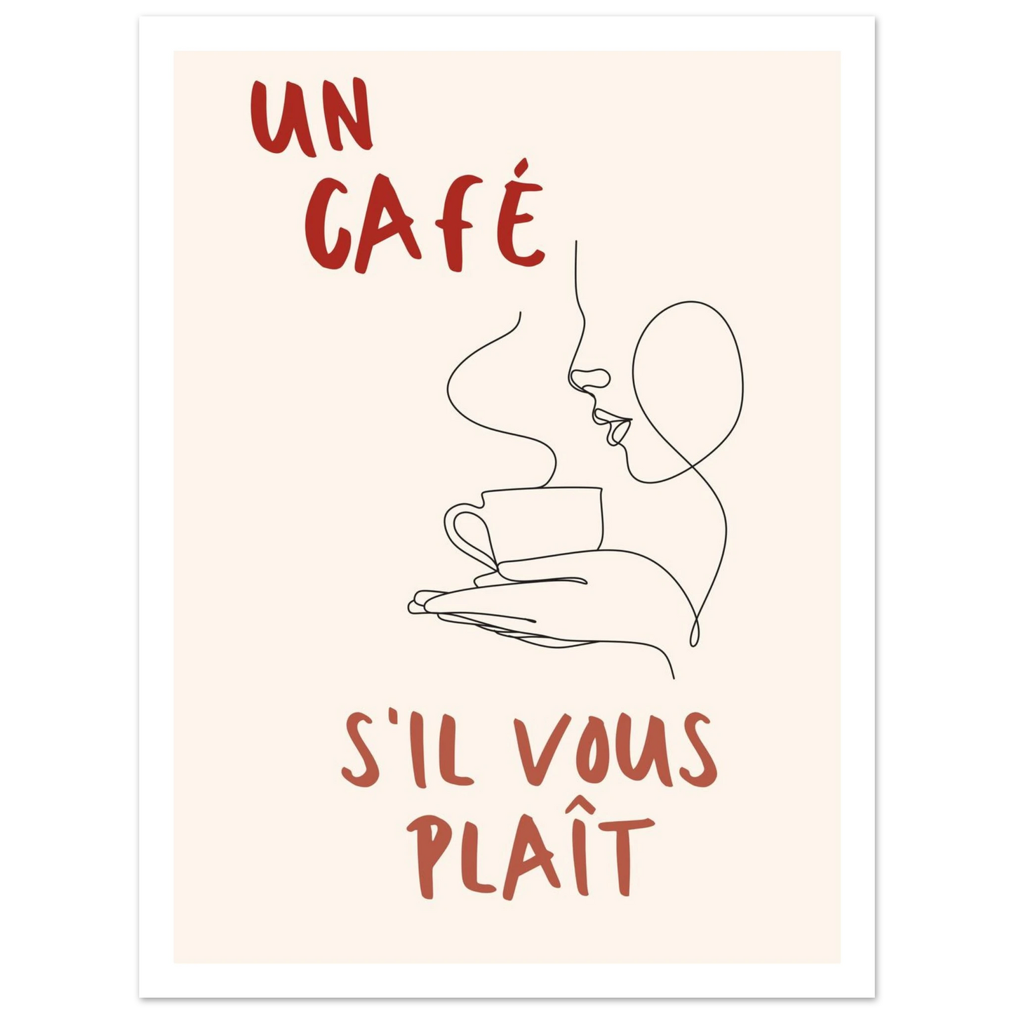 Un Café S'il Vous Plait - Poster - Arthena
