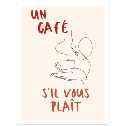 Un Café S'il Vous Plait - Poster - Arthena