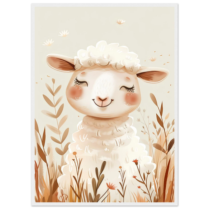 Cute Wooly Sheep - Poster - Arthena