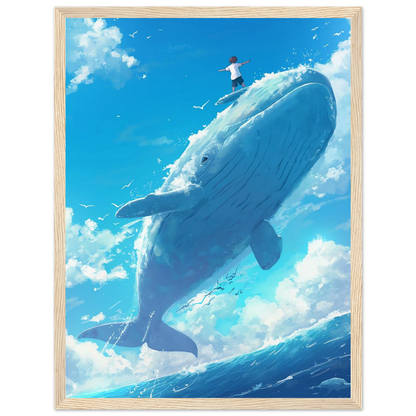 Surfing Whale - Poster - Arthena