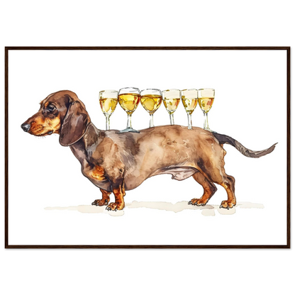 Wiener Dog Butler - Poster - Arthena