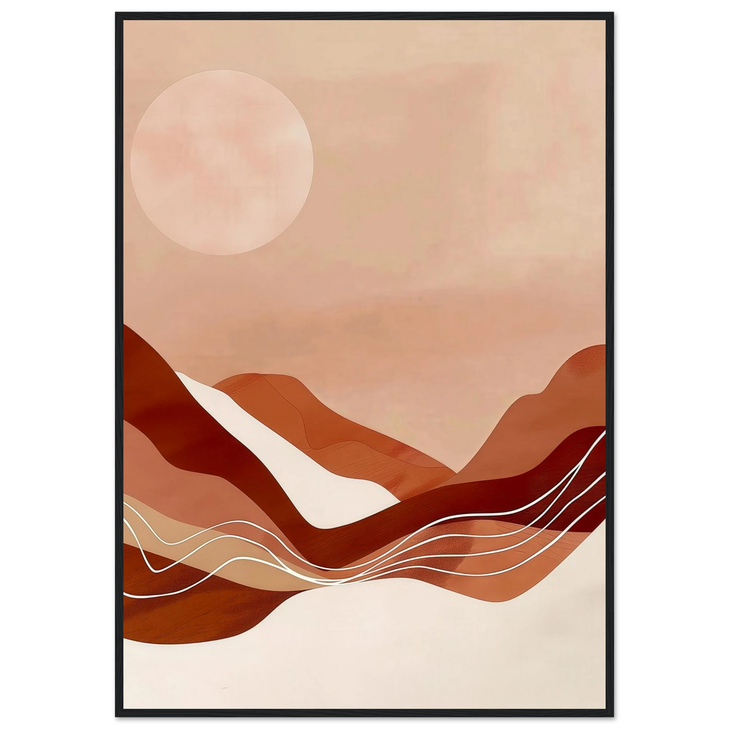 Amber Horizons Moonlit Simplicity - Poster - Arthena