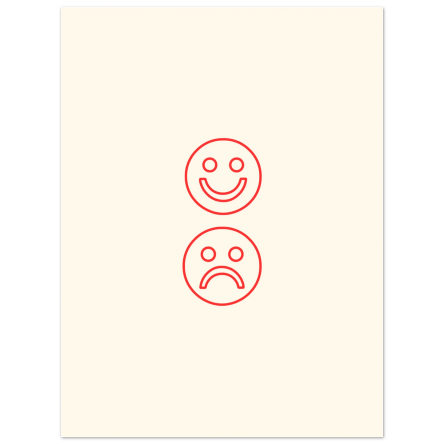 Happy face, sad face - Poster - Arthena