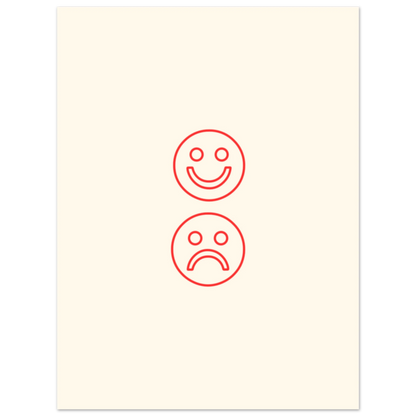 Happy face, sad face - Poster - Arthena