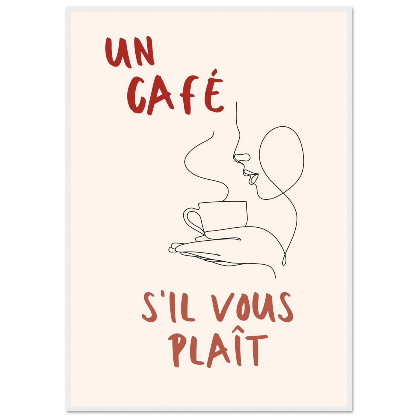 Un Café S'il Vous Plait - Poster - Arthena