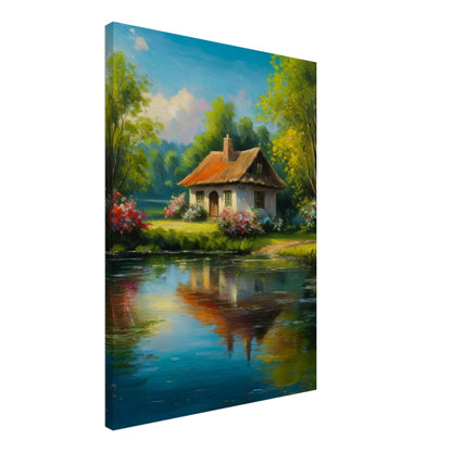 Serenity by the lake - Canvas - Arthena