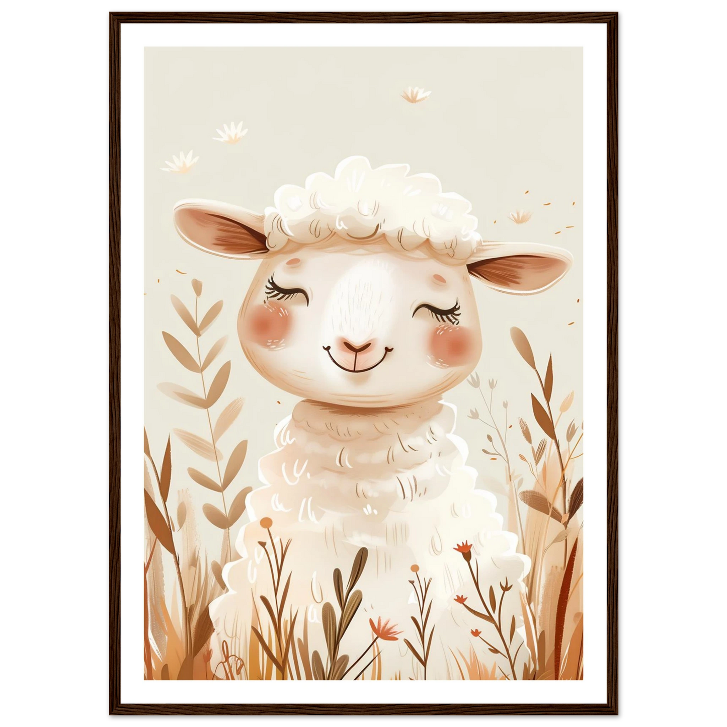 Cute Wooly Sheep - Poster - Arthena