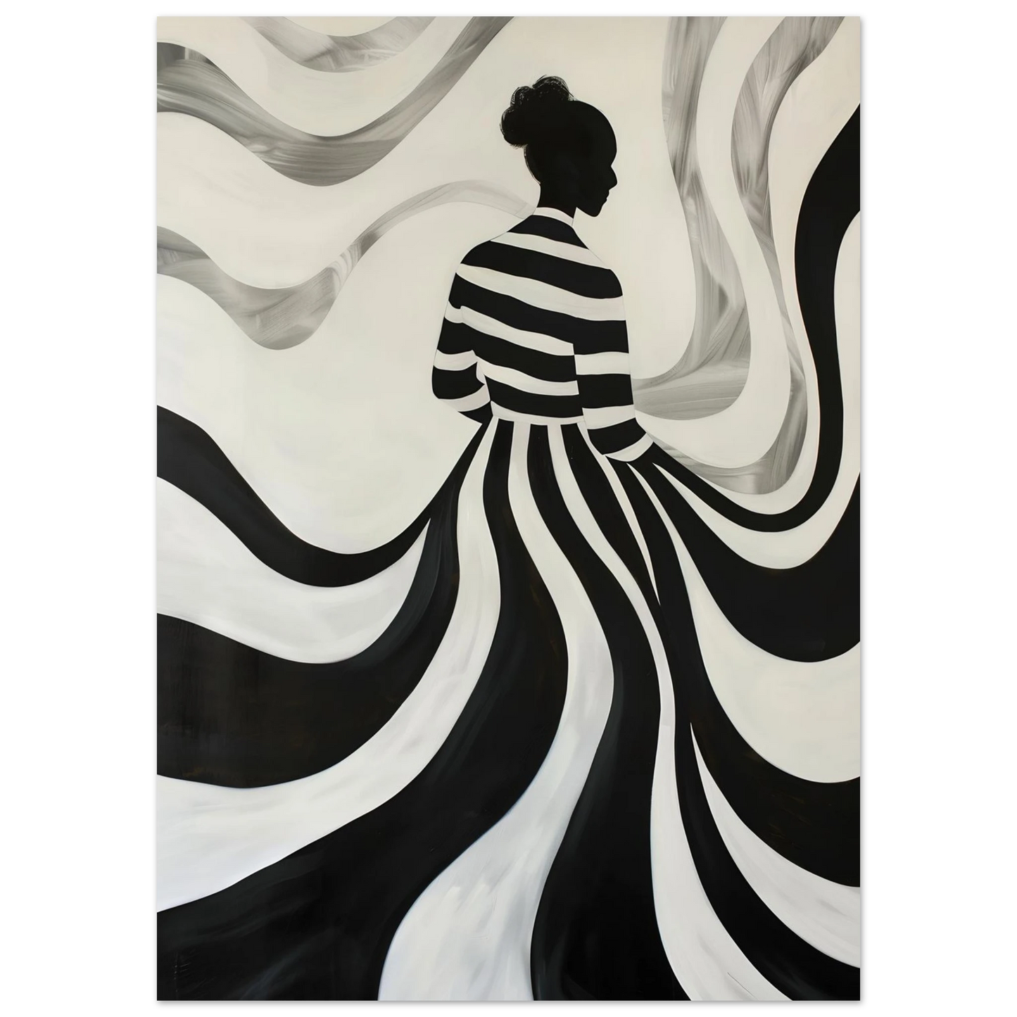 The Striped Silhouette - Poster - Arthena