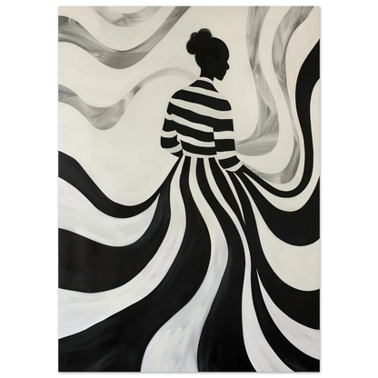 The Striped Silhouette - Poster - Arthena