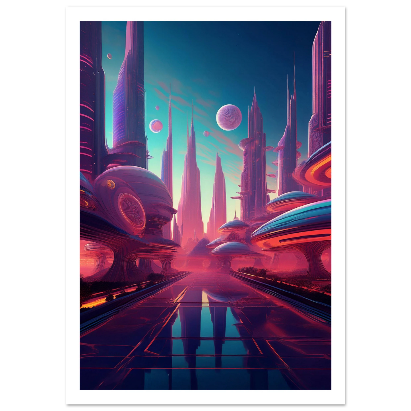 Neon Horizons - Poster - Arthena
