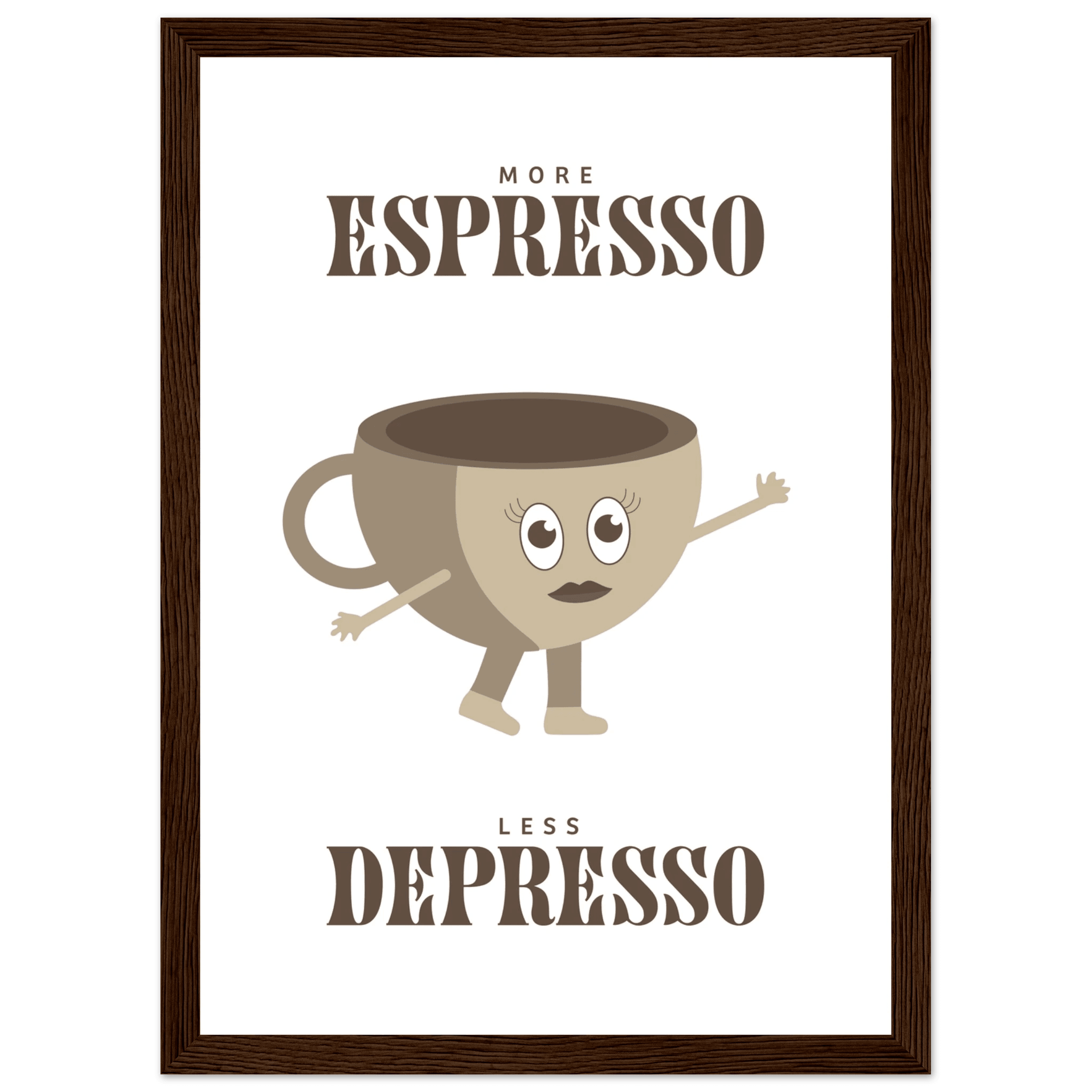 More Espresso Less Depresso - Poster - Arthena