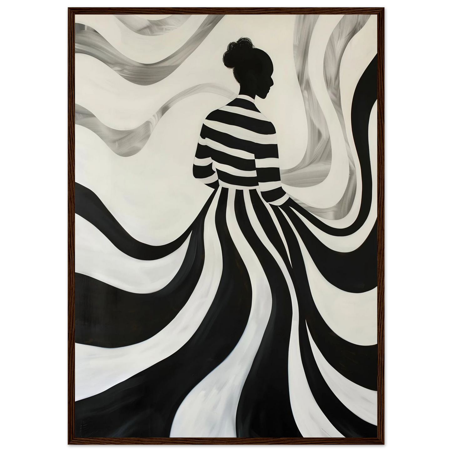 The Striped Silhouette - Poster - Arthena