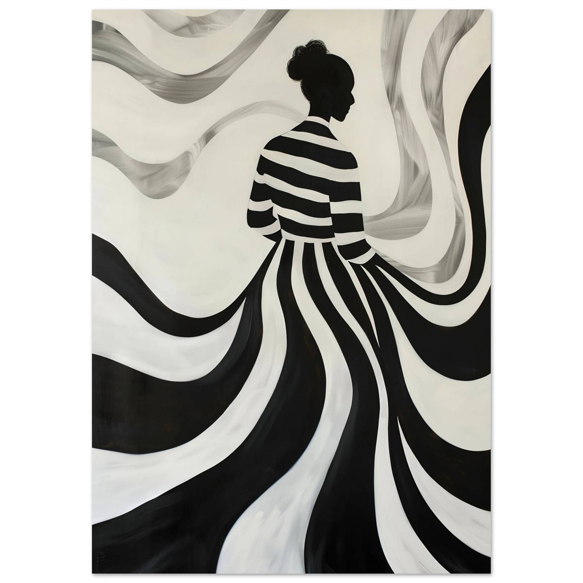 The Striped Silhouette - Poster - Arthena