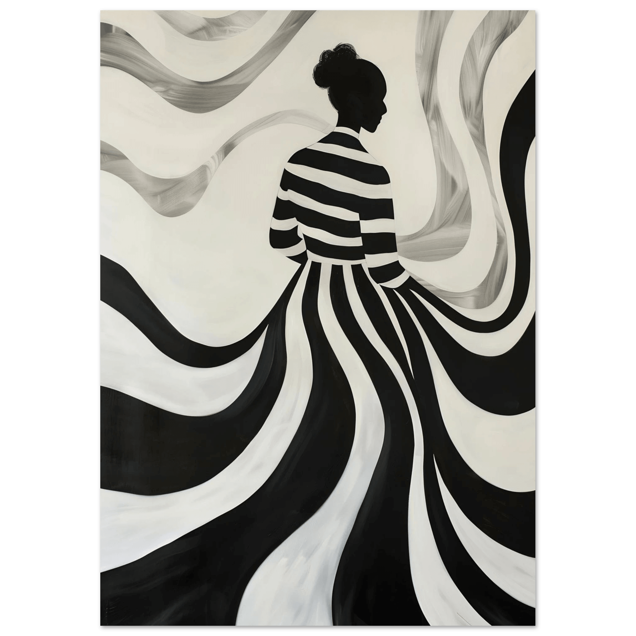 The Striped Silhouette - Poster - Arthena