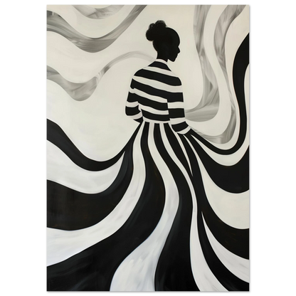The Striped Silhouette - Poster - Arthena