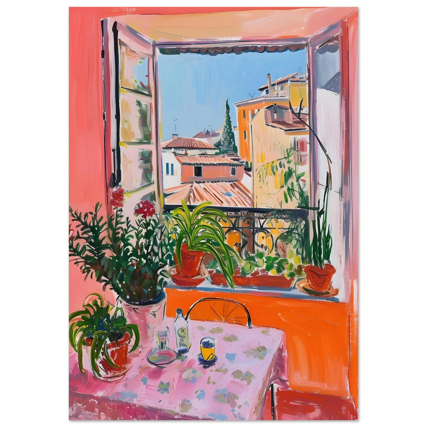 Sunny Window View - Poster - Arthena