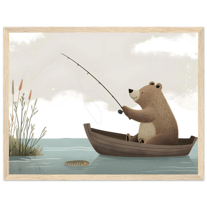 Fishing Teddy Bear - Poster - Arthena