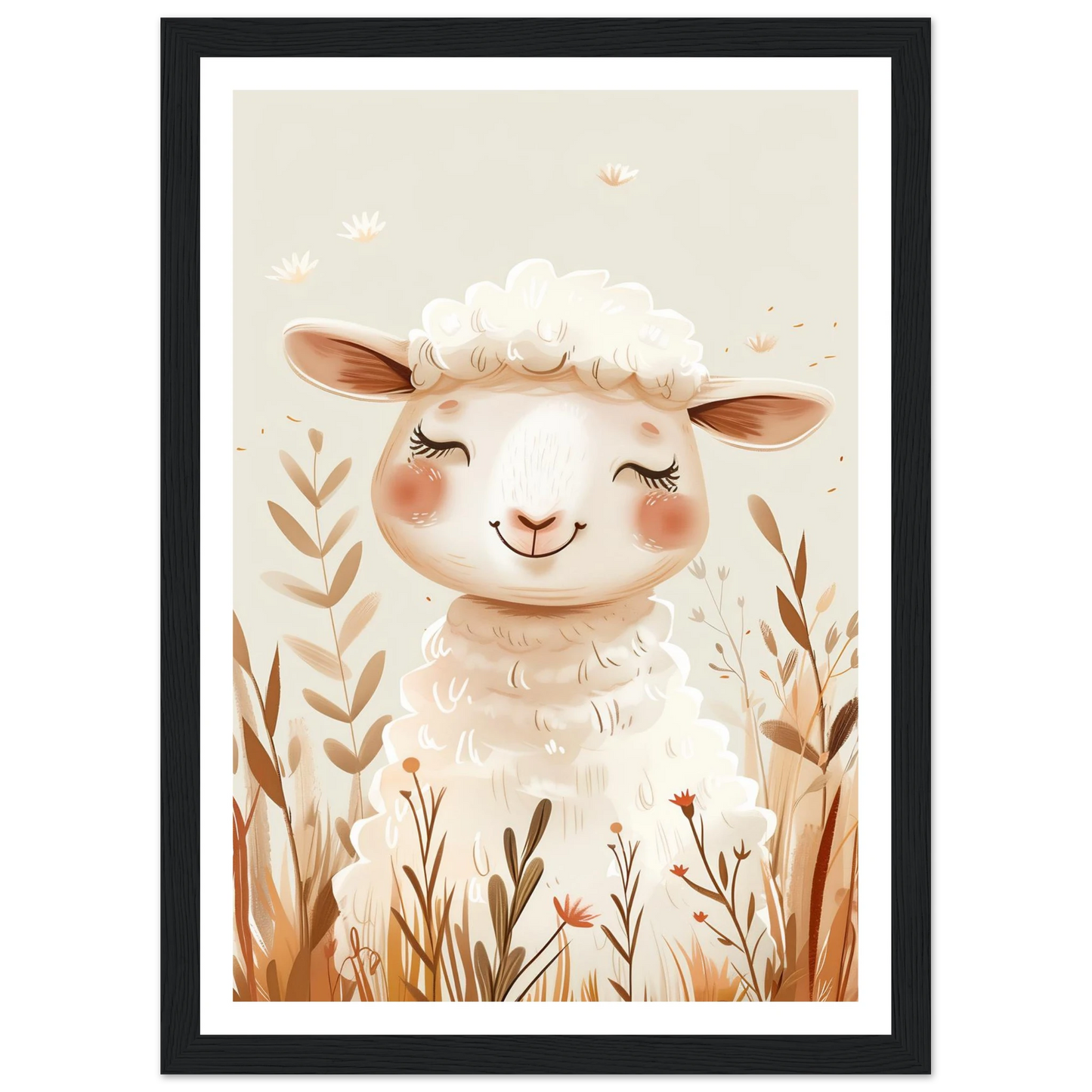 Cute Wooly Sheep - Poster - Arthena
