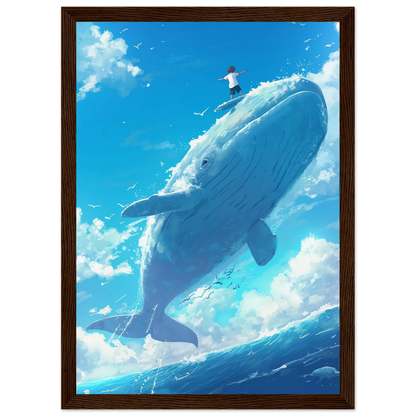 Surfing Whale - Poster - Arthena
