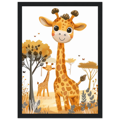 Friendly Giraffe - Poster - Arthena