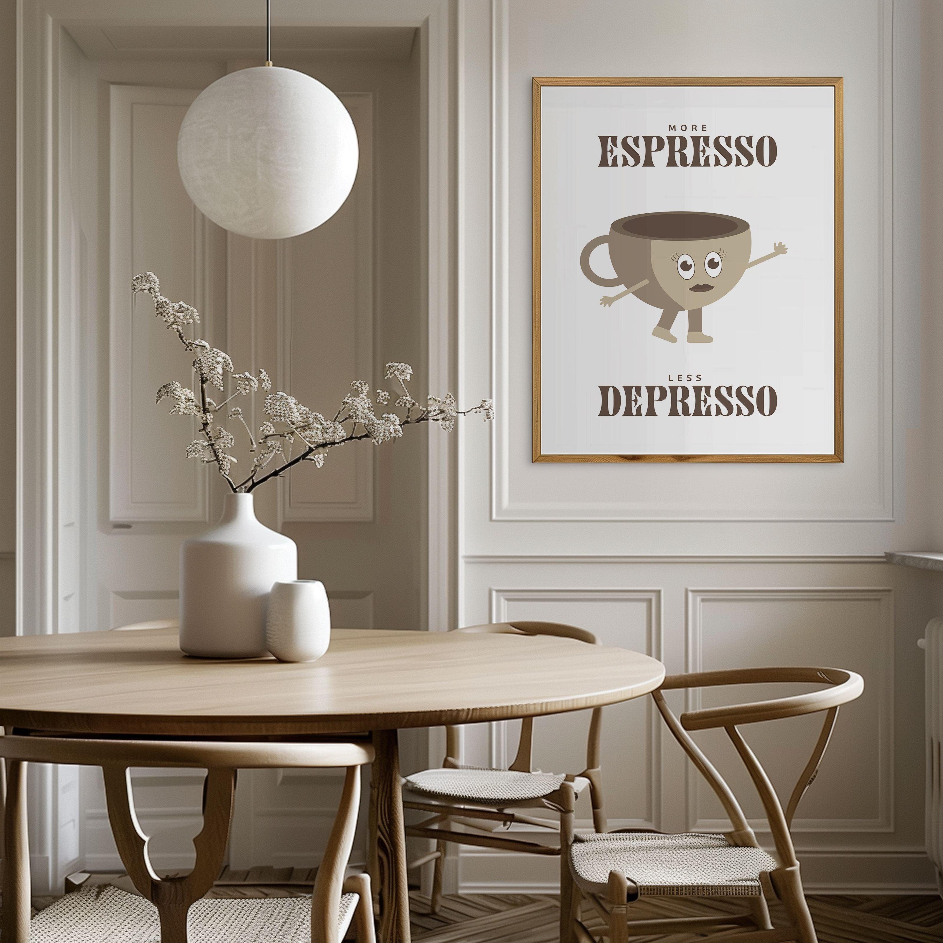 More Espresso Less Depresso - Poster - Arthena