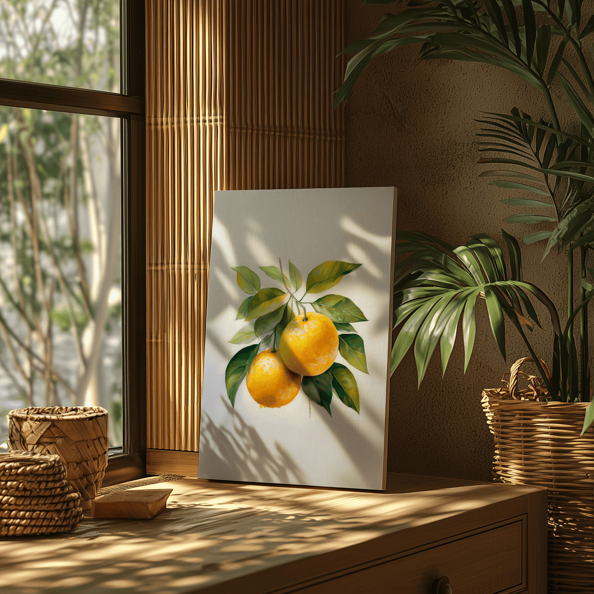 Orange Frukt Väggmålning | Arthena