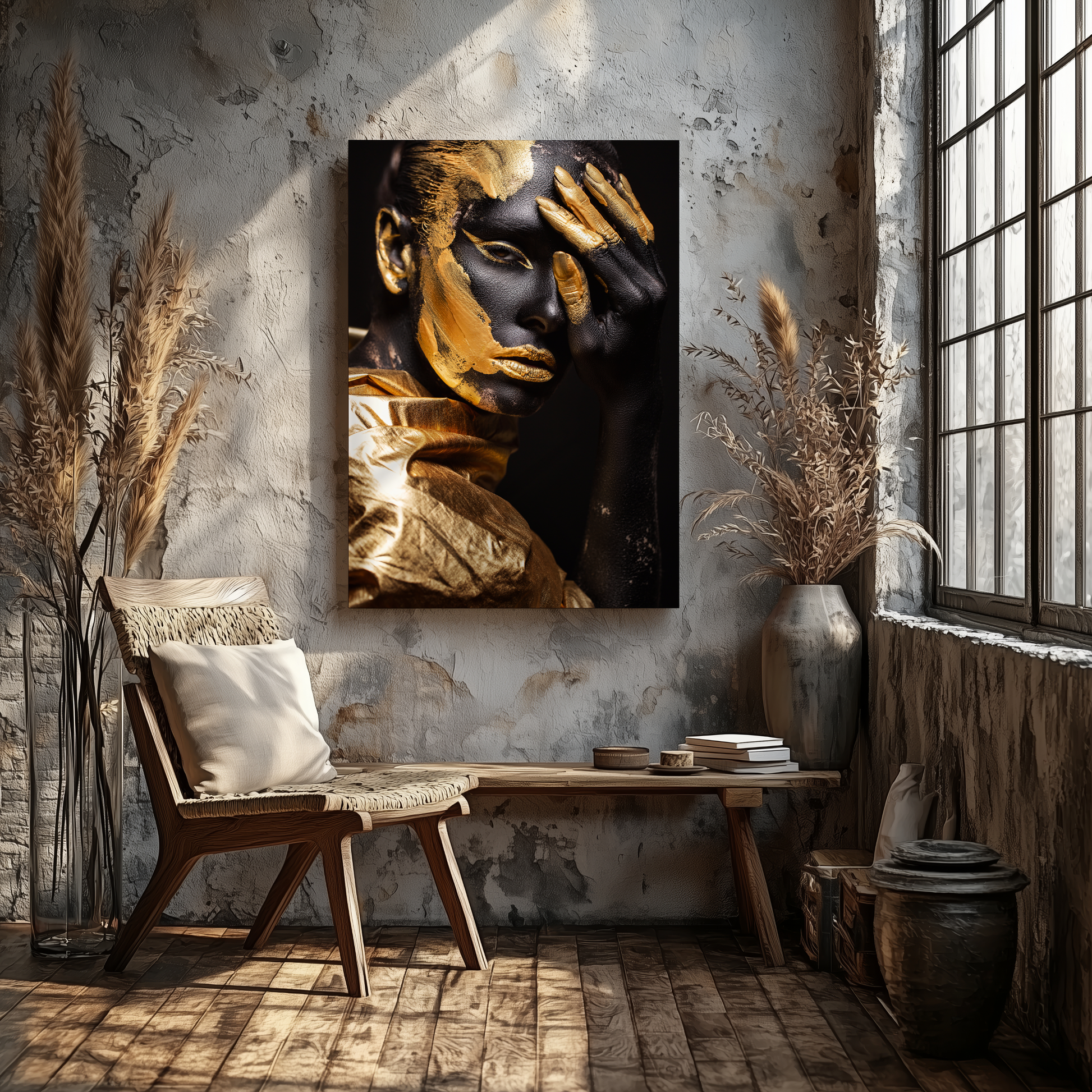 Eclipsed in gold - Canvas - Arthena