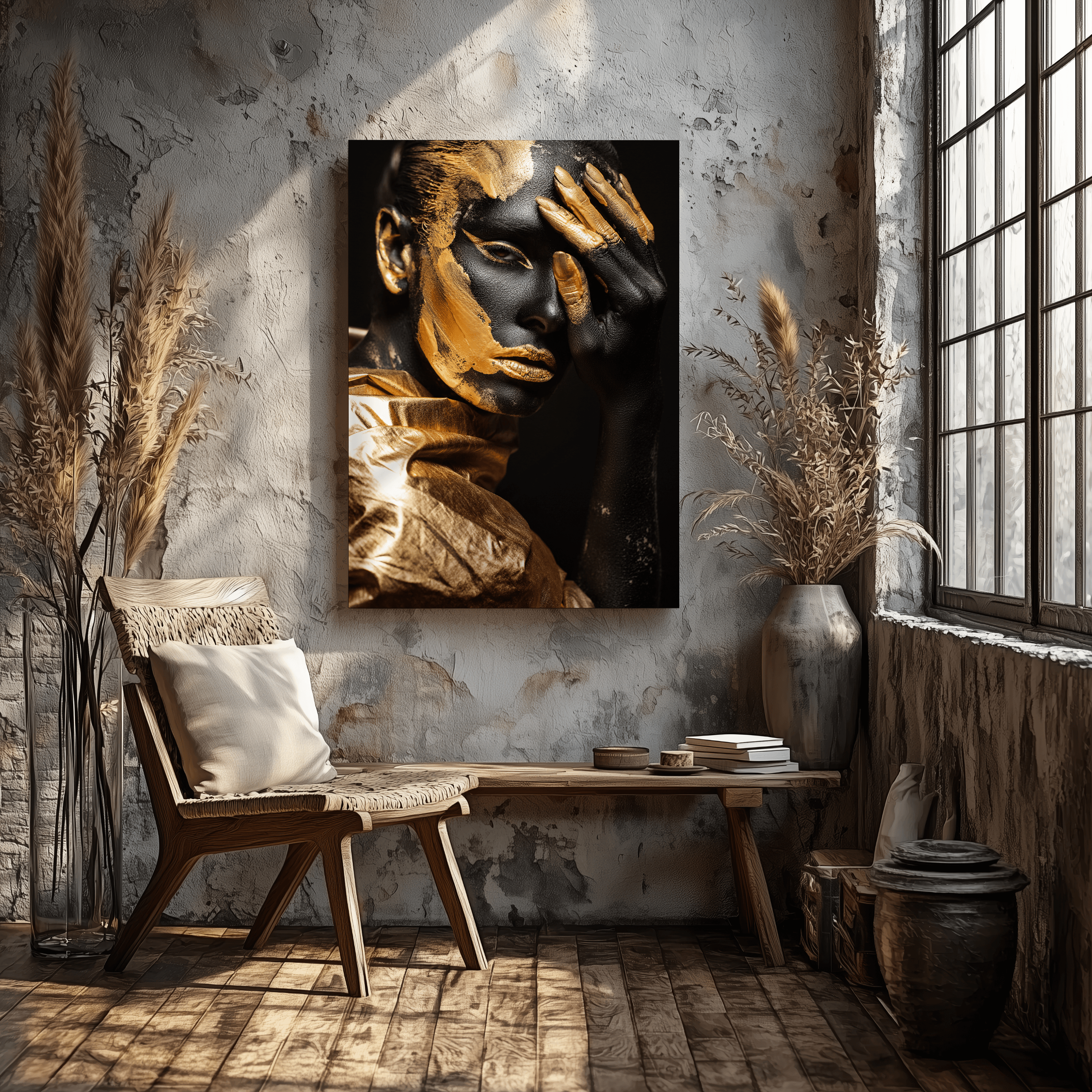 Eclipsed in gold - Canvas - Arthena
