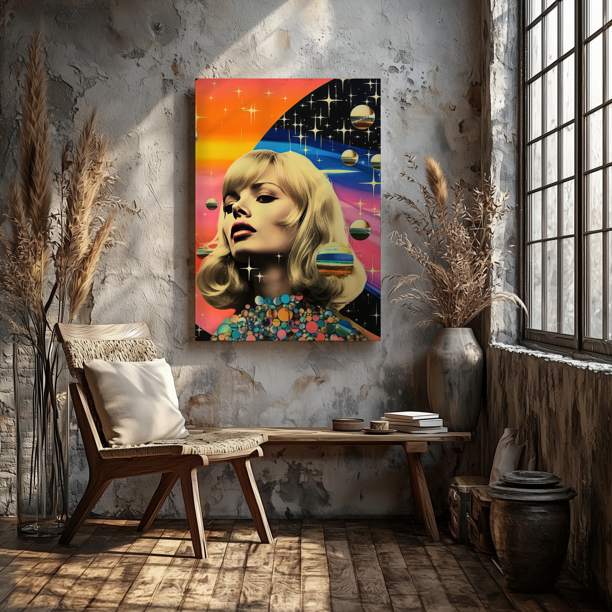 Retro Galaxy Queen - Canvas - Arthena