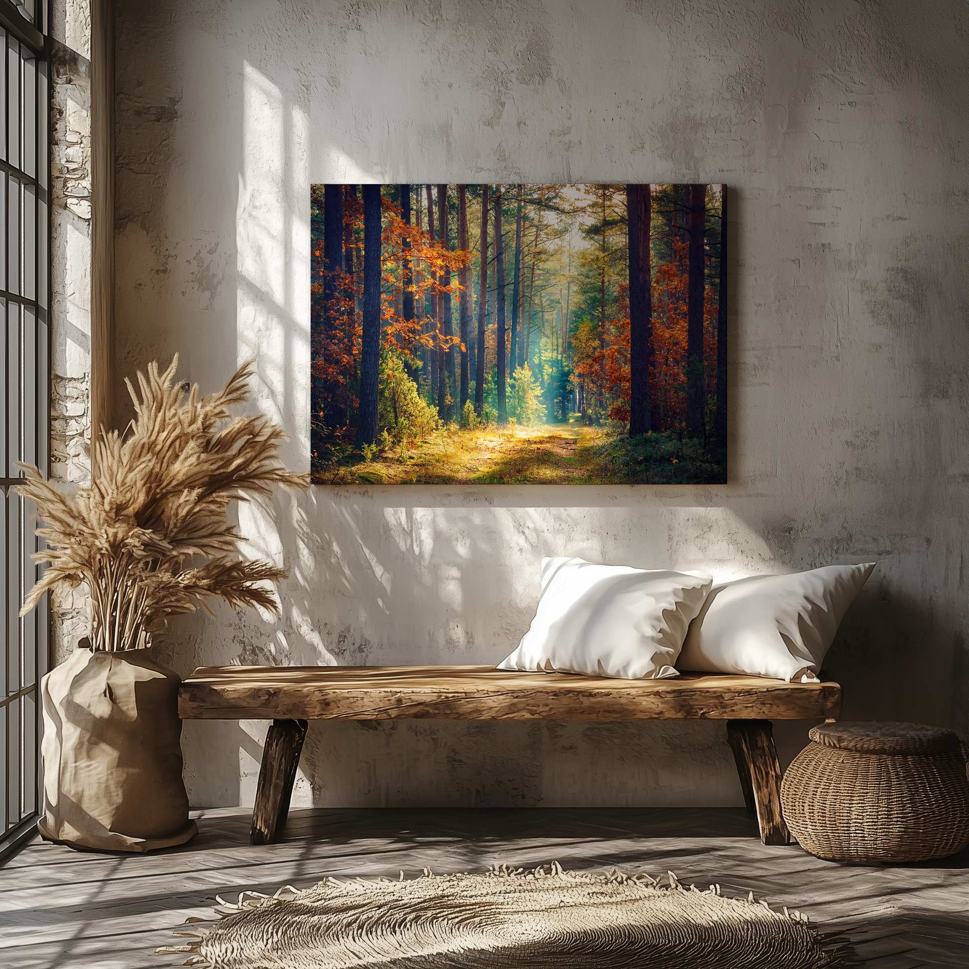 Path of autumn glow - Canvas - Arthena