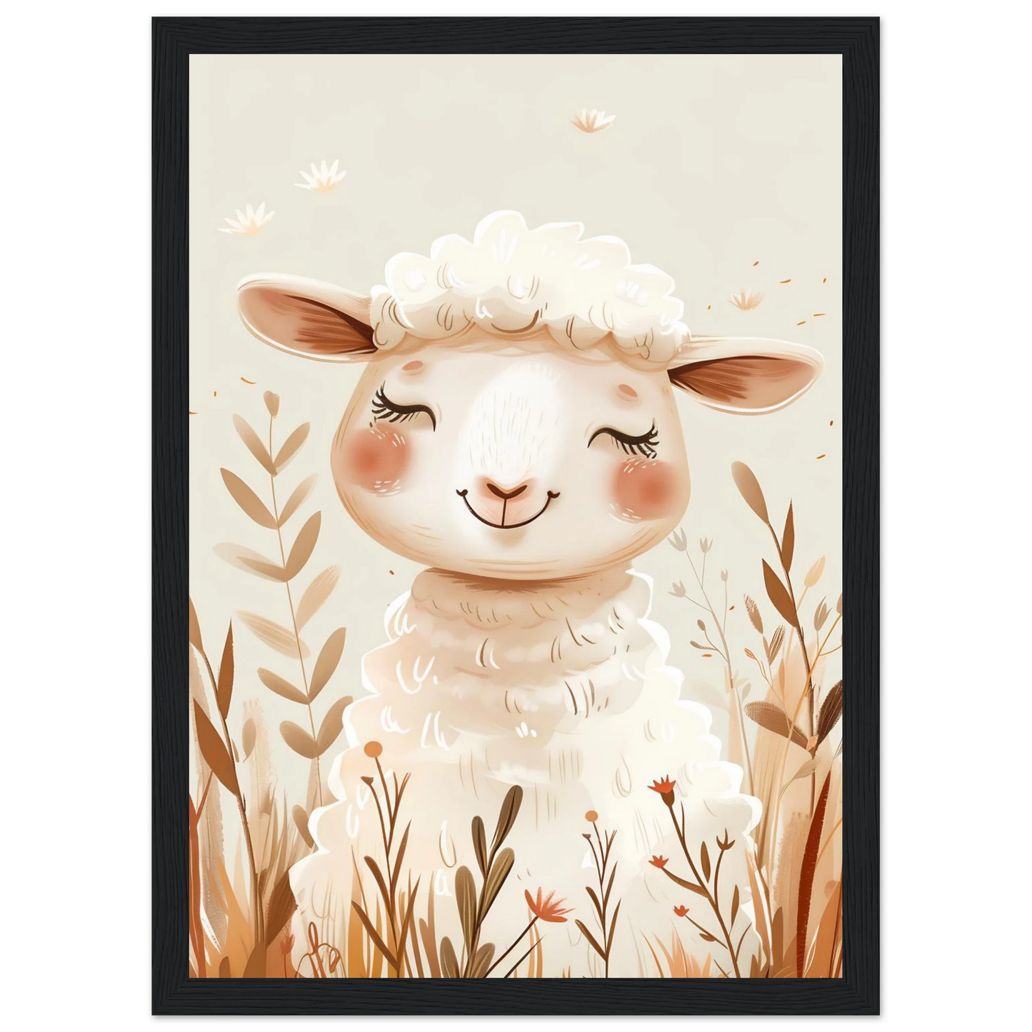 Cute Wooly Sheep - Poster - Arthena