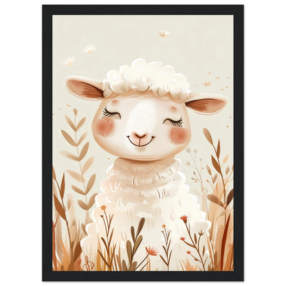 Cute Wooly Sheep - Poster - Arthena