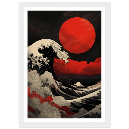 Red Sun over Turbulent Seas - Poster - Arthena