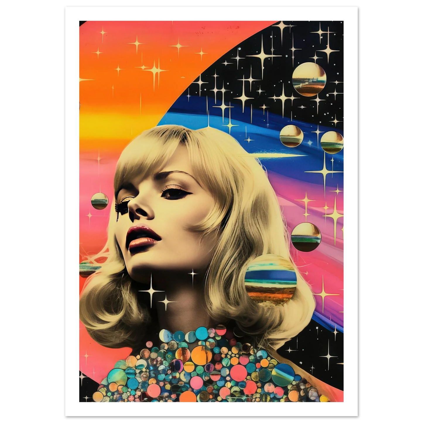 Retro Galaxy Queen - Poster - Arthena