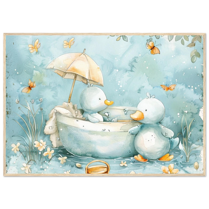 Bathing Ducks - poster - Arthena