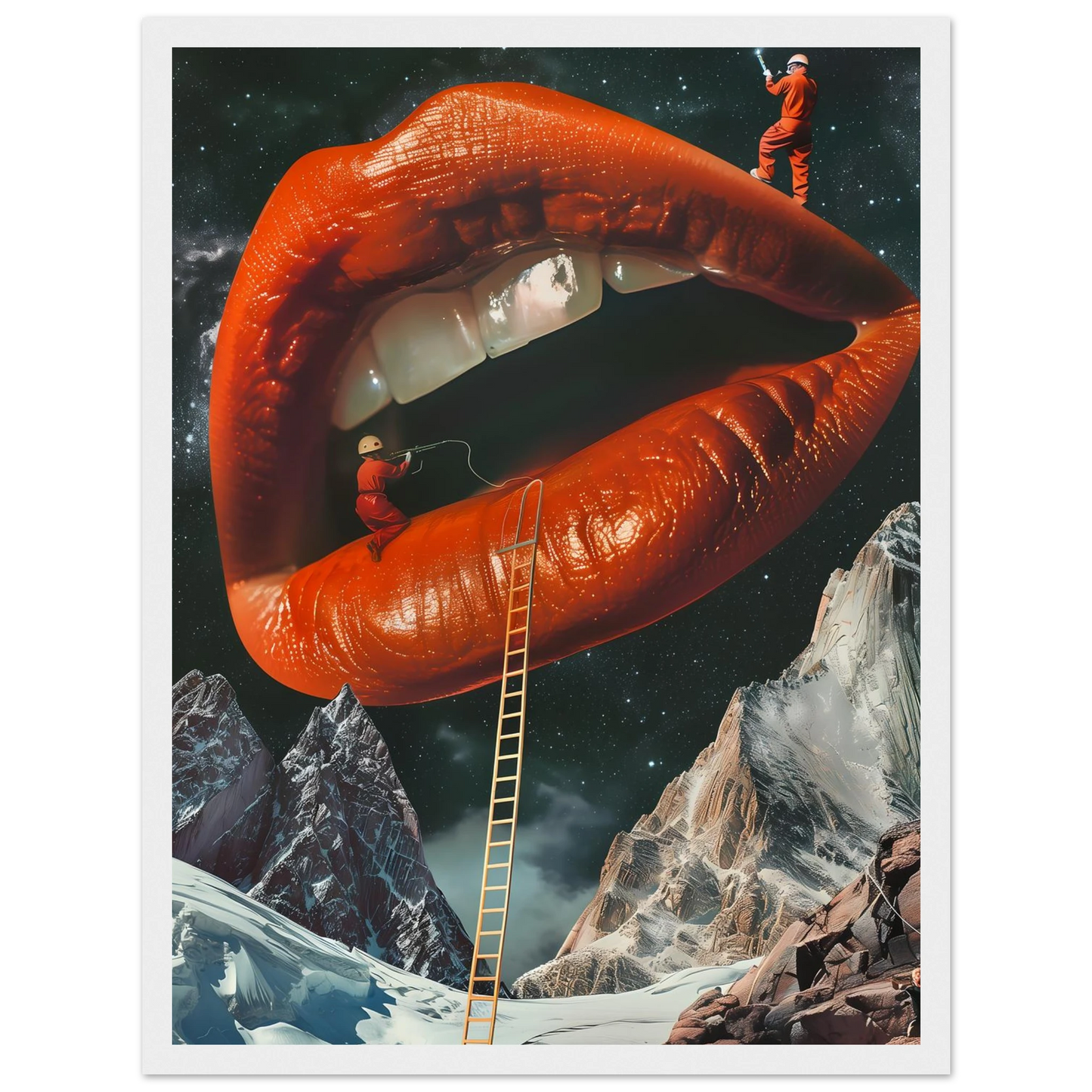 Lip Construction - Poster - Arthena