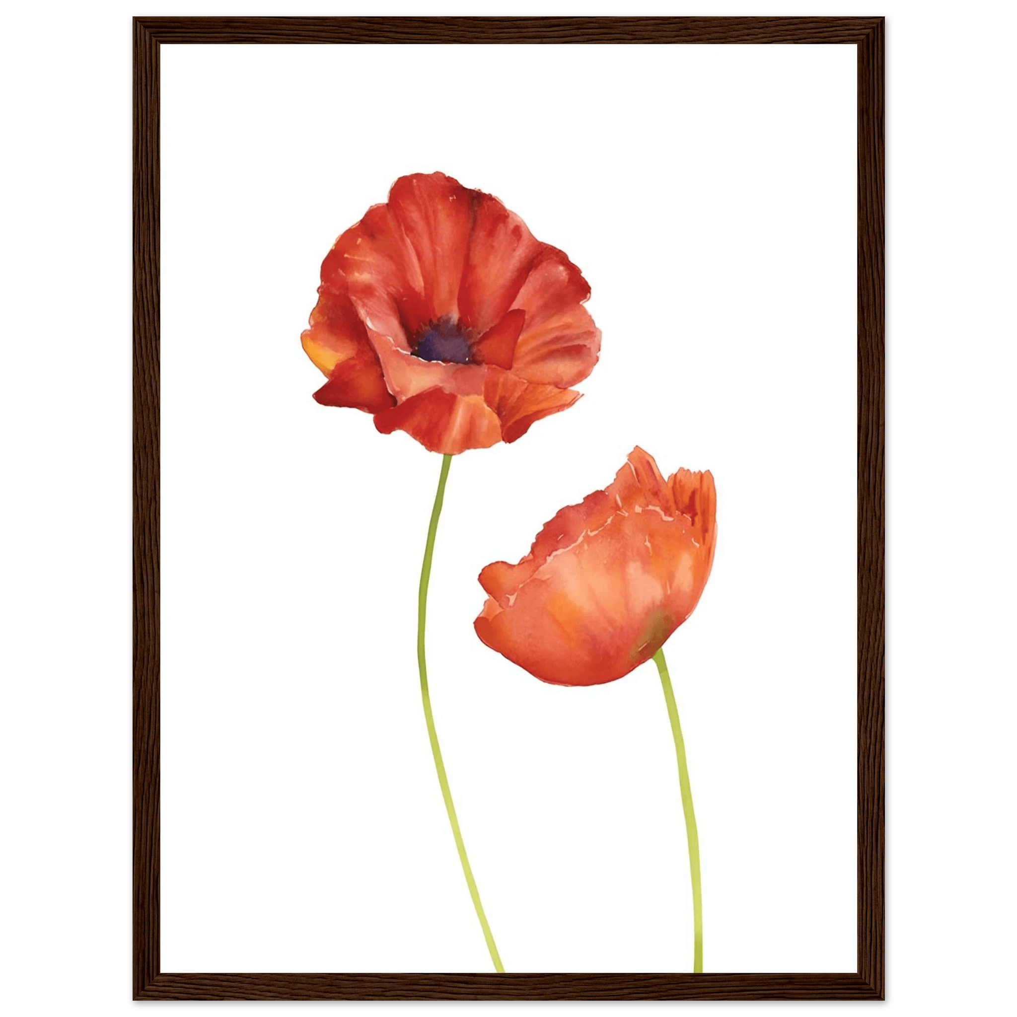 Watercolor Red Poppies - Poster - Arthena