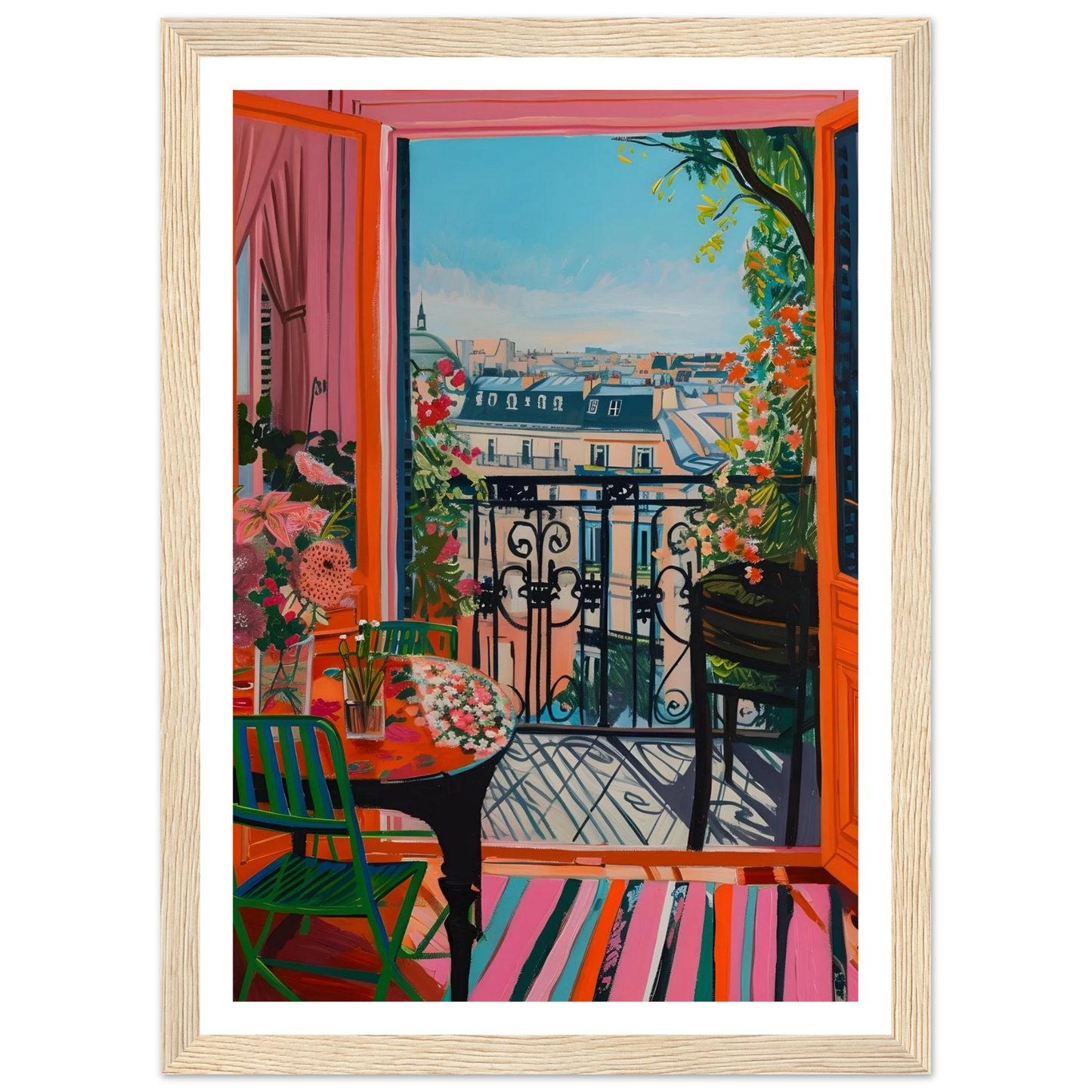 Parisian Balcony Bliss - Poster - Arthena