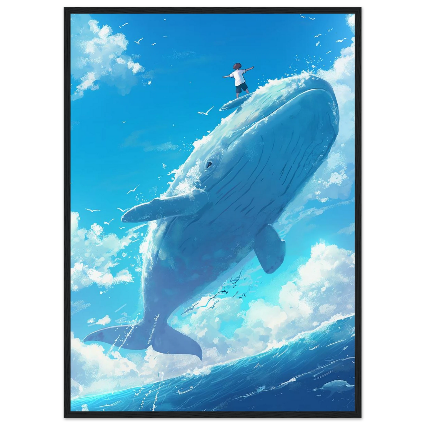 Surfing Whale - Poster - Arthena