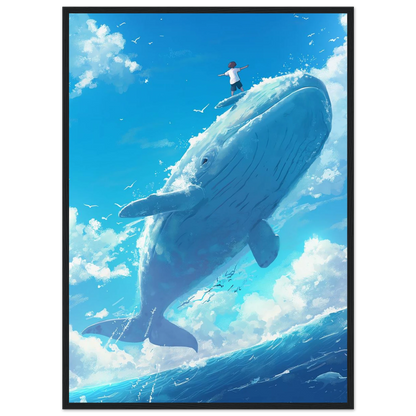 Surfing Whale - Poster - Arthena