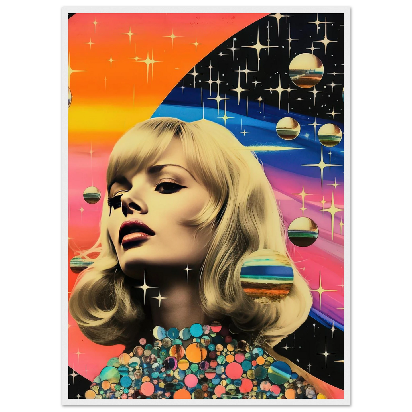 Retro Galaxy Queen - Poster - Arthena