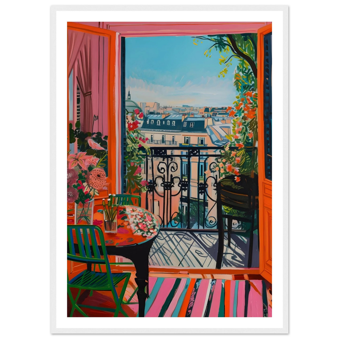 Parisian Balcony Bliss - Poster - Arthena