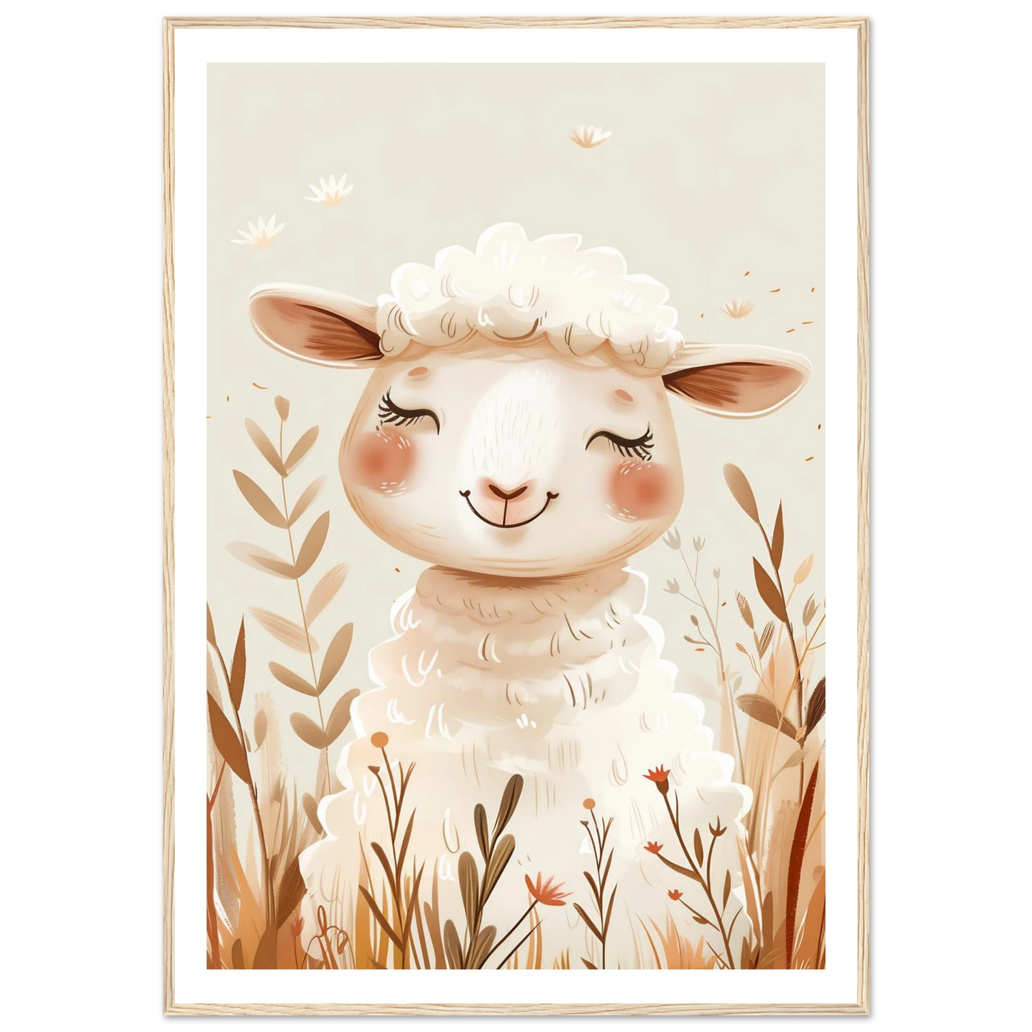 Cute Wooly Sheep - Poster - Arthena