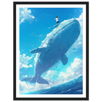 Surfing Whale - Poster - Arthena