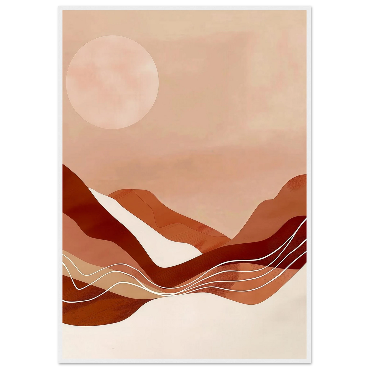 Amber Horizons Moonlit Simplicity - Poster - Arthena
