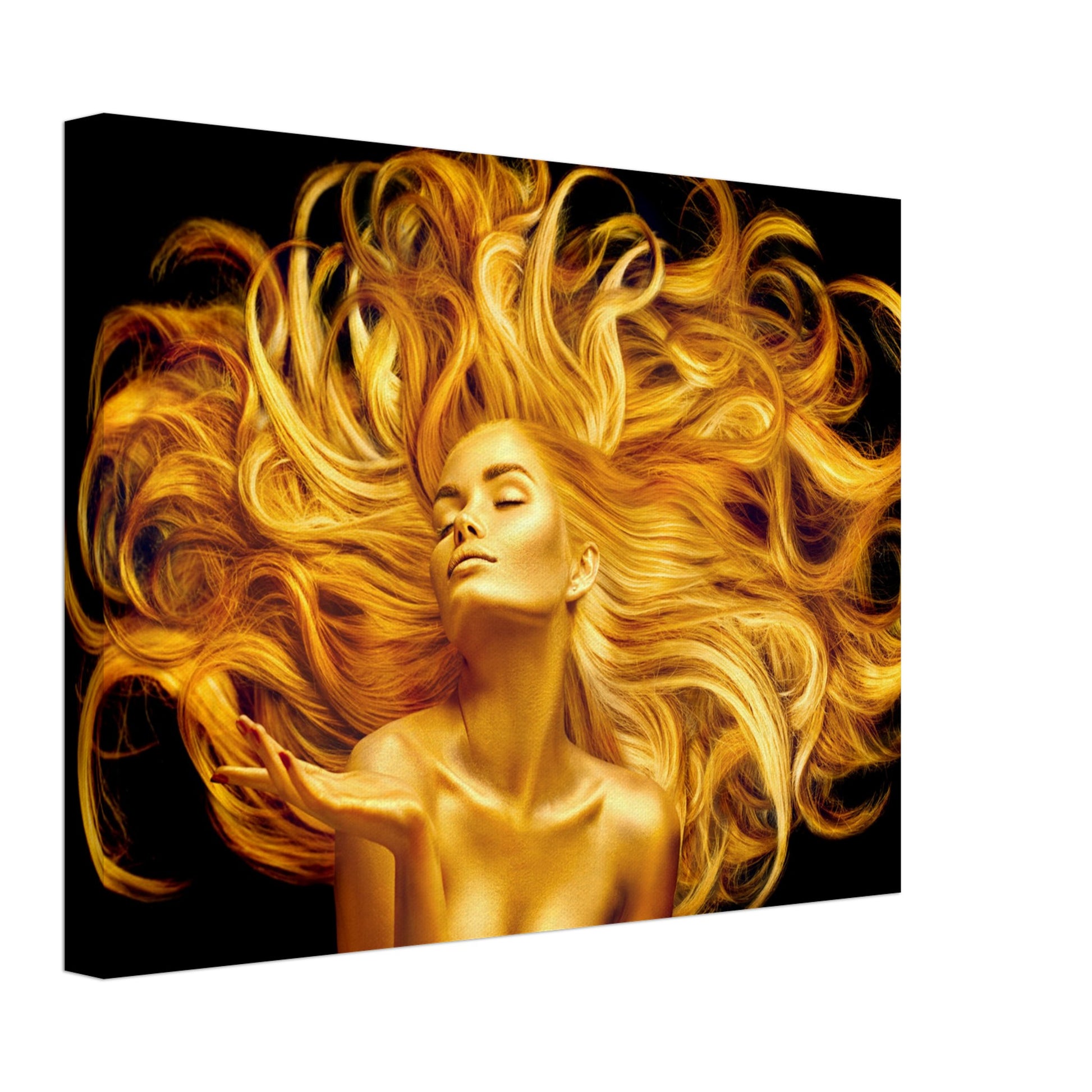 Golden flow - Canvas - Arthena