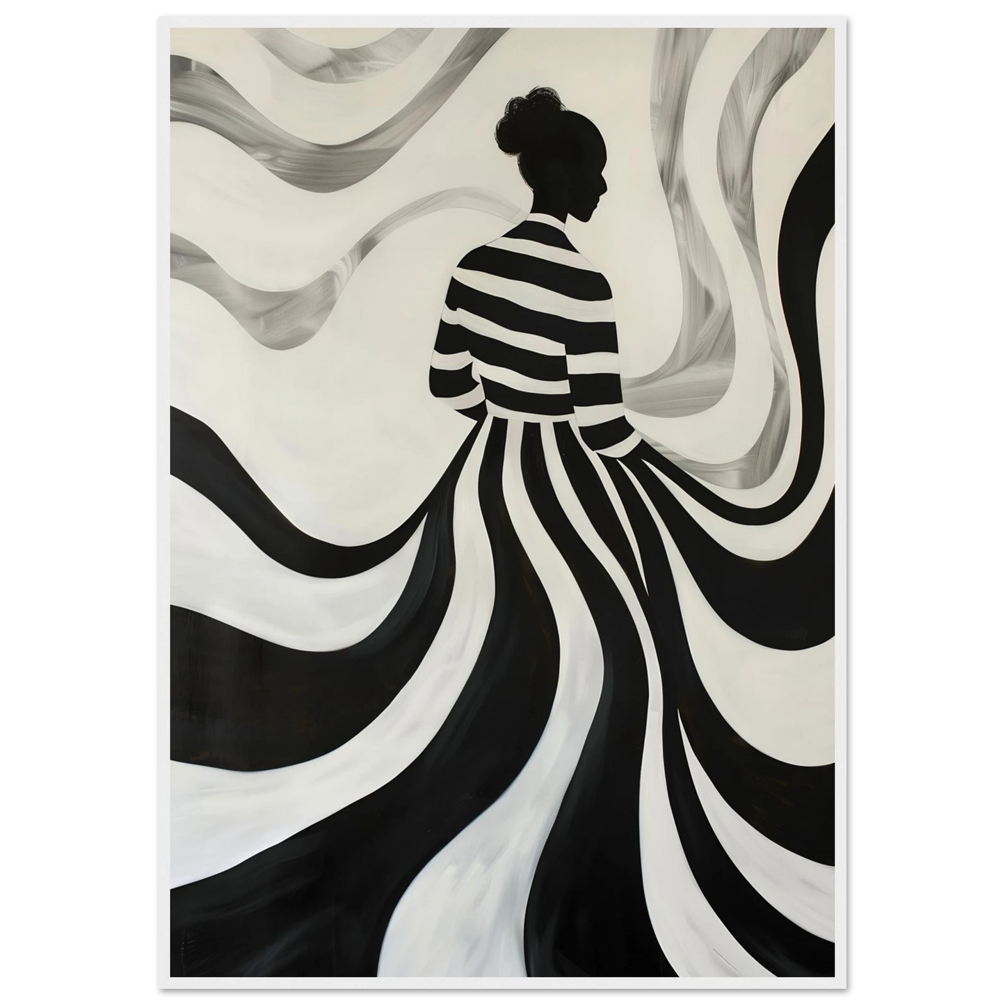 The Striped Silhouette - Poster - Arthena
